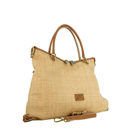 Gabs Borsa Donna in Pelle e Paglia THAMARA PLUS TG M CAMOSCIO CUOIO GOLD Gabs 