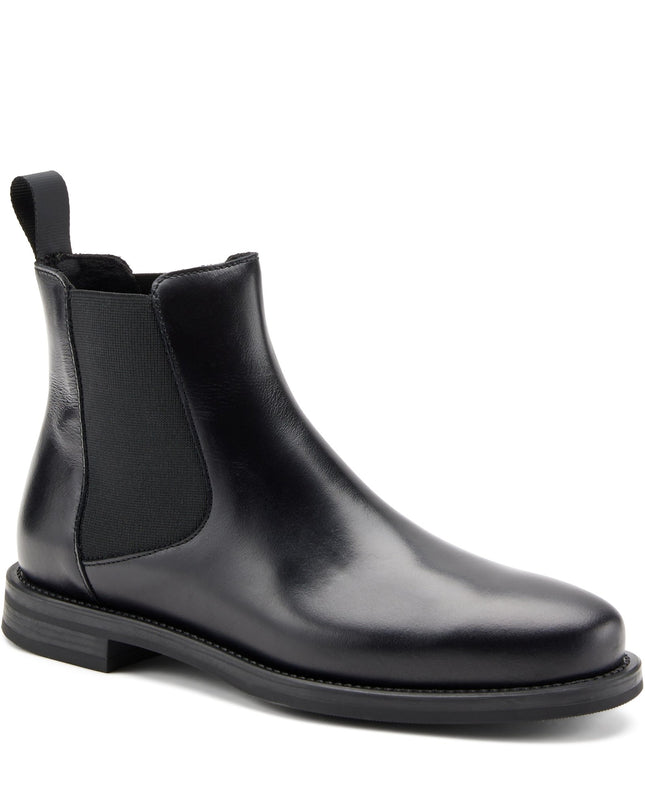 Frau Stivaletti Chelsea Donna Tacco Basso in Pelle Nero - MARIO SPATARELLA