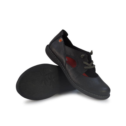 Jungla Ballerina Donna con Lacci in Pelle Nera 8154 BLACK Jungla 