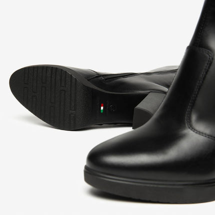 Nero Giardini Stivali Donna con Tacco e Plateau in Pelle Nero - MARIO SPATARELLA