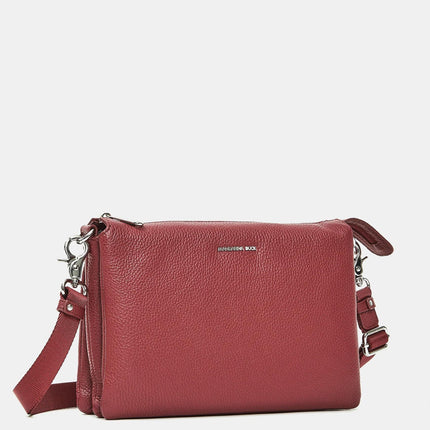 Mandarina Duck Pochette con Tracolla  in Pelle Grape FZT12 MELLOW LEATHER GRAPE Mandarina Duck 
