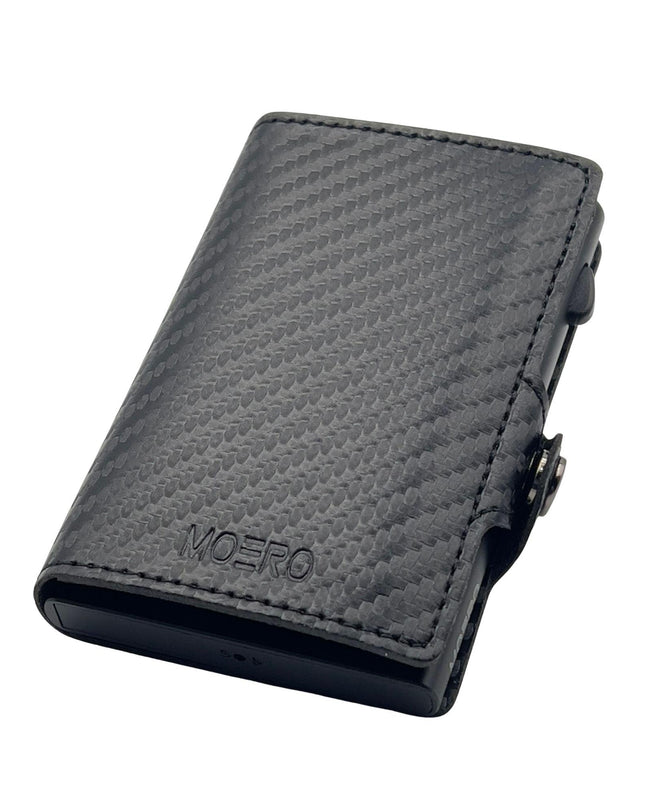 Moero Carbon Black Zip Portafoglio Slim - MARIO SPATARELLA