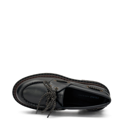 Frau Mocassini Barca Donna in Pelle Nero - MARIO SPATARELLA