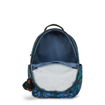 Zaino Porta Computer 15 Pollici Fantasia Blu SEOUL LAP BLUE MONKEY FUN Kipling 