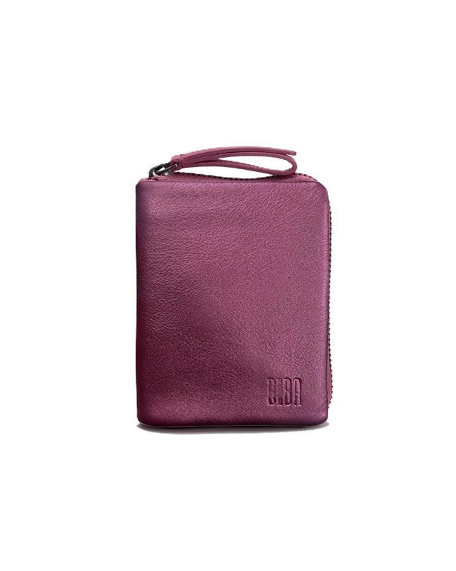 Biba Portafogli Donna con Zip e Portamonete in Pelle Bordeaux SFM7L SOFT MOUSSE BURGUNDY Biba 