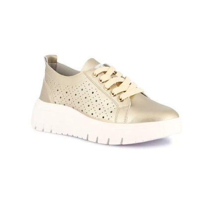 Grunland Sneakers Traforata Donna in Ecopelle Platino - MARIO SPATARELLA
