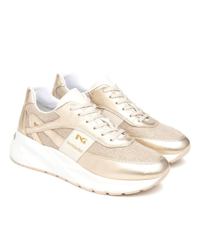 NeroGiardini Sneakers Donna in Pelle e Tessuto Miele - MARIO SPATARELLA