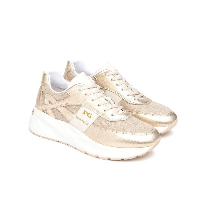 NeroGiardini Sneakers Donna in Pelle e Tessuto Miele - MARIO SPATARELLA