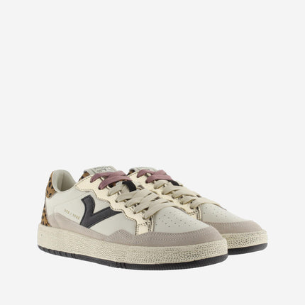 Victoria Sneakers Donna Bassa in Pelle Taupe Animalier Multi 8806114 SMASH ANIMALIER Victoria 