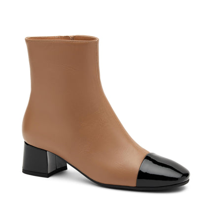 Stivaletti Donna Pelle Bicolore 66Q5 NOISETTE Frau 