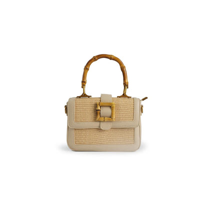 Exe Borsa a Mano in Rafia con Tracolla BA529-11 RAFFIA BEIGE Exe 