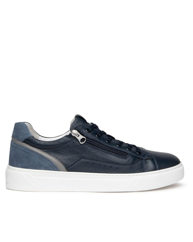 Nero Giardini Sneakers Uomo in Pelle Blu con Zip - MARIO SPATARELLA