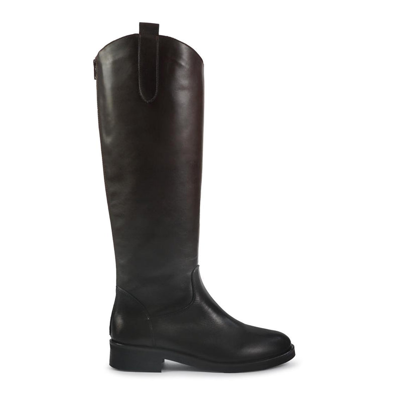 Spatarella Stivali Donna con Tacco Basso Cavallerizza in Pelle Marrone LP22 BROWN Spatarella 