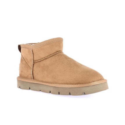 Short Sheepskin Boot Ultra Mini Cuoio - MARIO SPATARELLA
