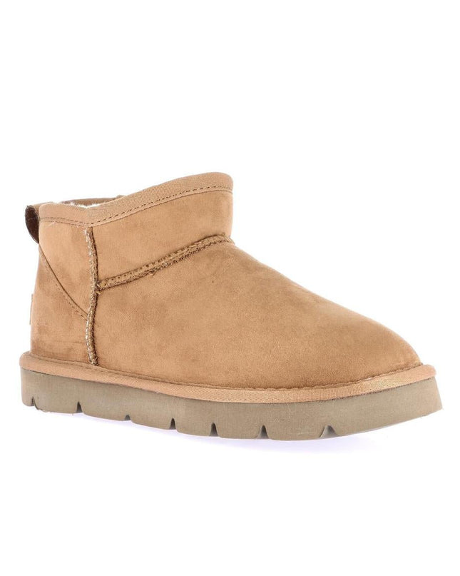 Short Sheepskin Boot Ultra Mini Cuoio - MARIO SPATARELLA