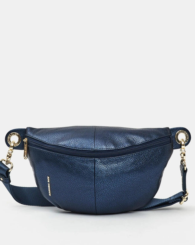 Mandarina Duck Marsupio Donna in Pelle Blu Metal - MARIO SPATARELLA