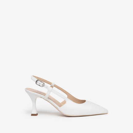 Nero Giardini Chanel a Punta in Pelle Bianca E409331DE BIANCO 707 Nero Giardini 