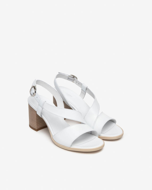 Nero Giardini Sandali con Tacco in Pelle Bianca - MARIO SPATARELLA