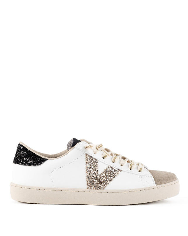 Sneakers Victoria Donna Bassa Pelle Bianco Glitter 1126228 BERLIN GLITTER Victoria 