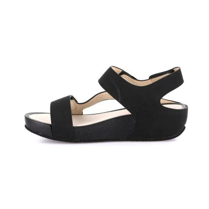 Grunland Sandalo Donna Confort con Velcro in Tessuto Nero - MARIO SPATARELLA