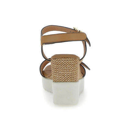 Stonefly Sandali Donna con Zeppa in Pelle Multi Cuoio 222301 ELY WHITE TAN Stonefly 