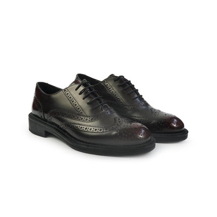 Frau Francesine Oxford Monogramma Donna in Pelle Bordo - MARIO SPATARELLA