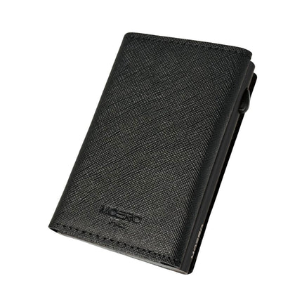 Moero Pro Saffiano Black Zip Portafoglio Slim - MARIO SPATARELLA