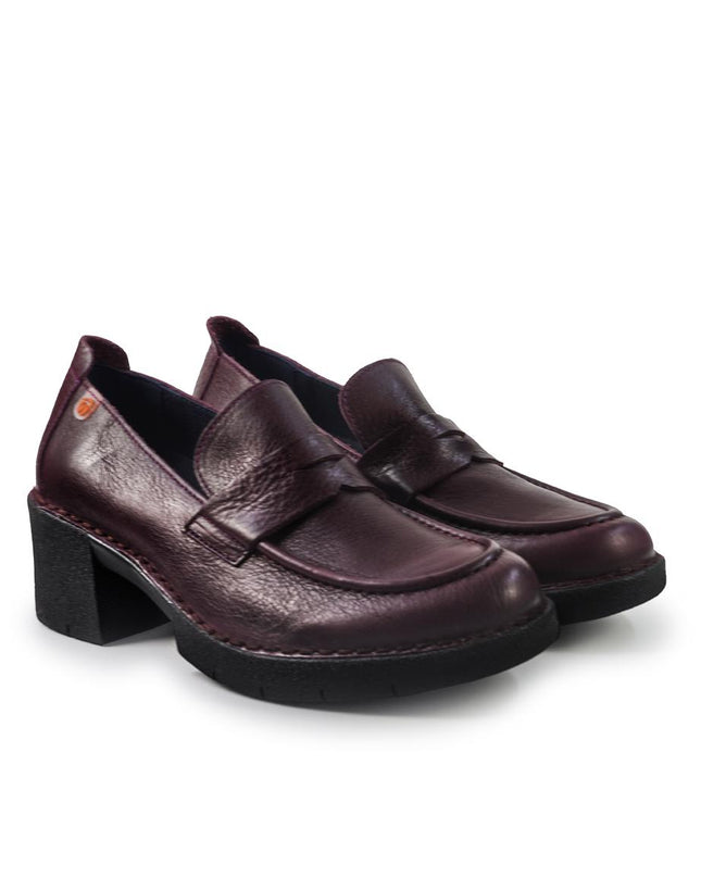 Jungla Mocassini Donna con Tacco in Pelle Viola 8127 VIOLA Jungla 