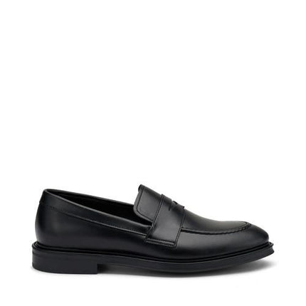 Frau Mocassini Uomo College in Pelle Nero 71L1 TOLEDO BLACK Frau 