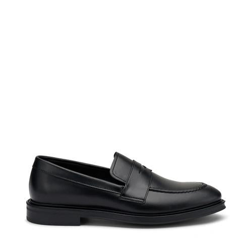 Frau Mocassini Uomo College in Pelle Nero 71L1 TOLEDO BLACK Frau 