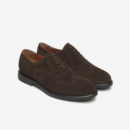 Nero Giardini Francesine Uomo Oxford Monogramma  in Camoscio Testa di Moro I500800U MORO 300 Nero Giardini 