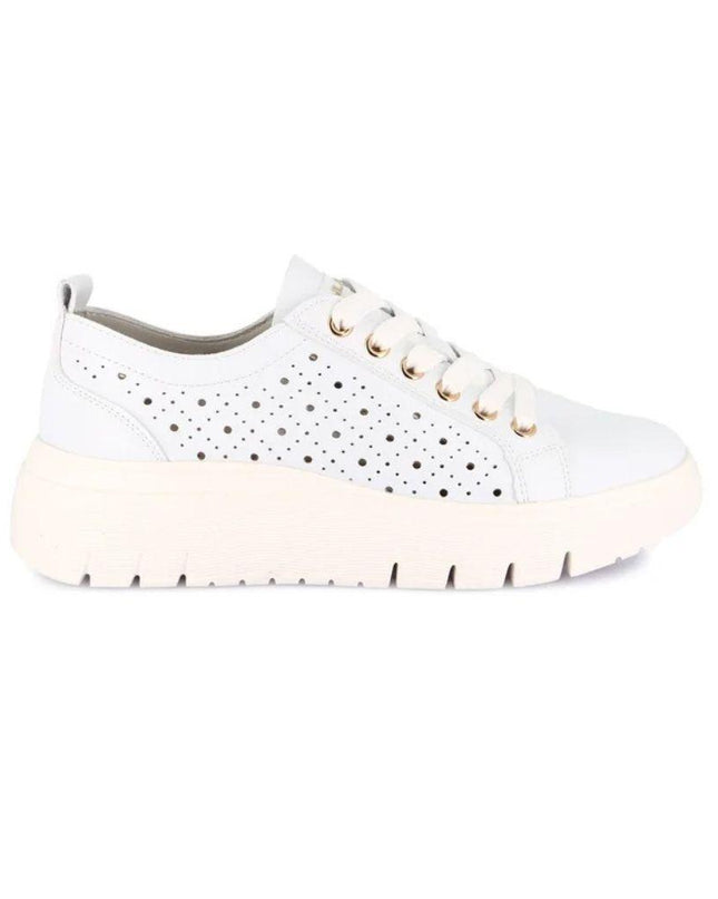 Grunland Sneakers Traforata Donna in Ecopelle Bianca SC6180 SEVA WHITE Grunland 