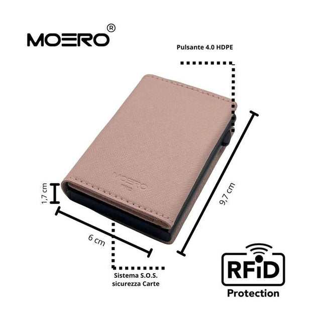 Moero Pro Saffiano Rosa Zip Portafoglio Slim PRO SAFFIANO ROSA ZIP PINK Moero 