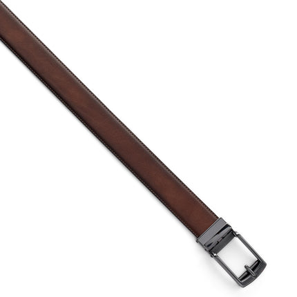 Frau Cintura Uomo con Chiusura a Scatto in Pelle Marrone 148C SHADE BROWN Frau 