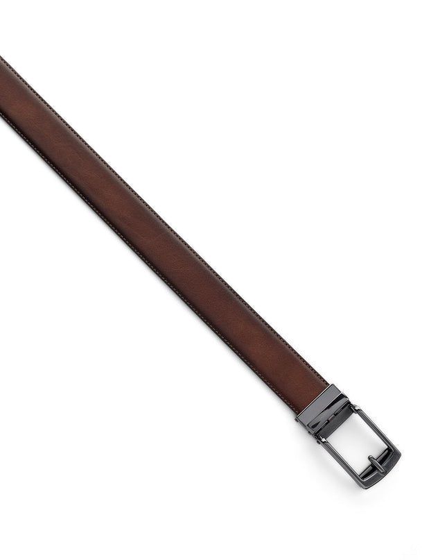 Frau Cintura Uomo con Chiusura a Scatto in Pelle Marrone 148C SHADE BROWN Frau 