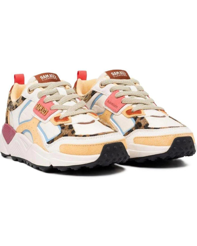 Sneakers Colmar Donna in Pelle Multicolor Bianco Animalier GARNER WILD MULTICOLORE WHITE Colmar 