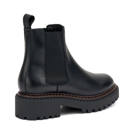 Stivaletti Frau Chelsea Donna in Pelle Nero 78L3 TRESOR BLACK Frau 