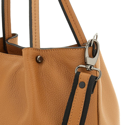 Gabs Borsa Donna Shopper in Pelle Nocciola Cuoio LILLY TG M CAMOSCIO CUOIO Gabs 