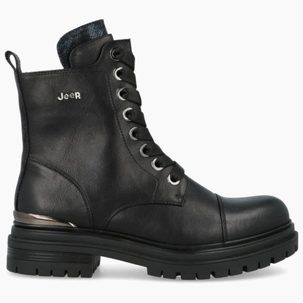 Anfibi Donna Ecopelle Nera - MARIO SPATARELLA