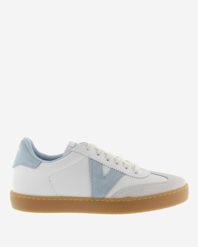 Victoria Sneakers Donna Bassa Pelle Bianco Celeste 1126206 BERLIN CELESTE Victoria 