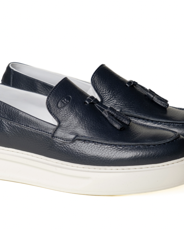 Mocassini Nappina Uomo Pelle Blu TAGO 7 BLU Rogal's 