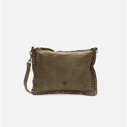 Biba Pochette con Borchie e Tracolla in Pelle Verde - MARIO SPATARELLA