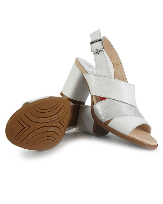 Callaghan Sandali Donna con Tacco in Pelle Bianco Multi 34104 KENDALL BLANCO Callaghan 