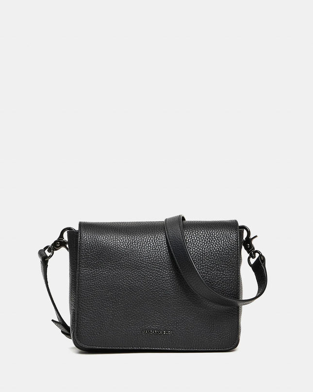 Mandarina Duck Borsa in Pelle Nero con Patta e Tracolla FZT69 MELLOW LEATHER BLACK Mandarina Duck 