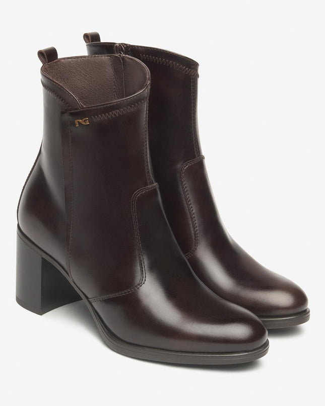 Nero Giardini Stivaletti Tronchetti Donna Pelle Testa di Moro - MARIO SPATARELLA