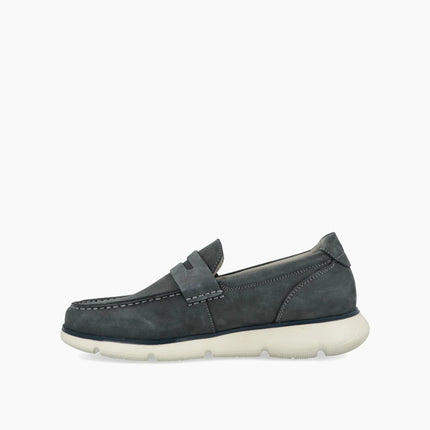 Impronte Mocassini Uomo Barca in Pelle Blu BURANO MOC NAVY Impronte 