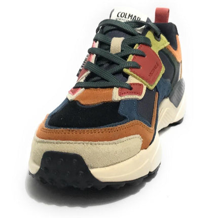 Sneakers Colmar Uomo in Pelle Denim Multicolor GARNER FUSION 064 DENIM Colmar 