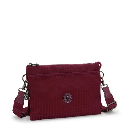 Kipling Borsa Pochette con Tracolla in Tessuto Maroon RIRI L MAROON Kipling 
