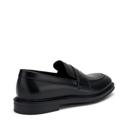 Frau Mocassini Uomo College in Pelle Nero 71L1 TOLEDO BLACK Frau 