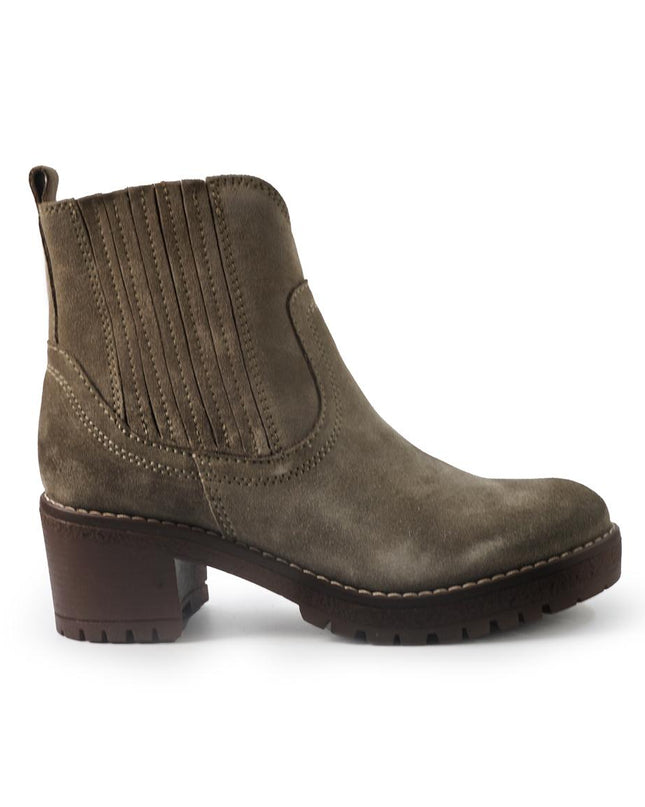 Vueva Stivaletti Chelsea Donna con Tacco in Camoscio Taupe WH353H26 KHATY DESERT Vueva 